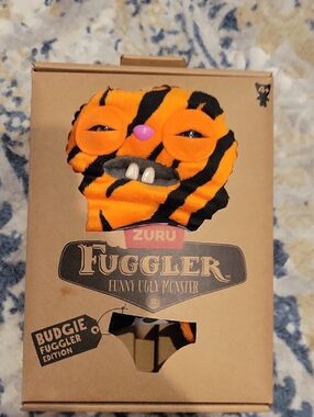 Fuggler Budgie Orange & Black Stuffed Monster